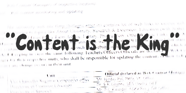 Content is King