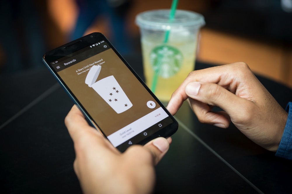Ordering Starbucks from mobile application