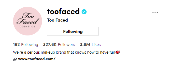 TooFaced Instagram Page