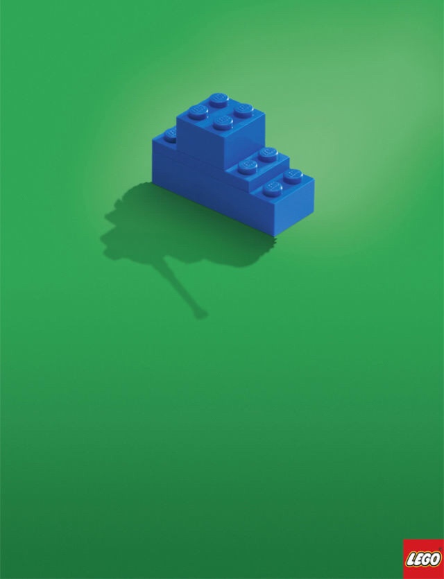 lego simple ad in minimalist advertising