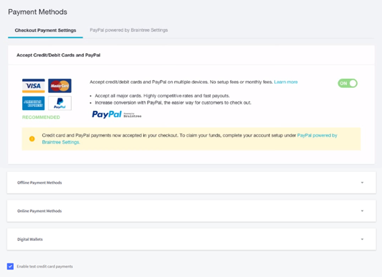 Payment Methods in BigCommerce